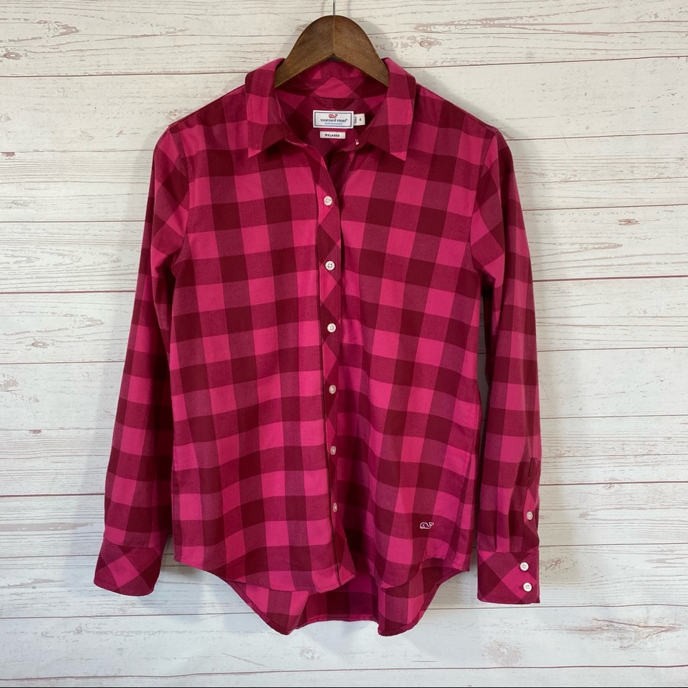 Vineyard Vines Relaxed Button Up Plaid Shirt